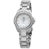 Buy Shop Tag Heuer Aquaracer Professional 200 Quartz Diamond Mother of Pearl Dial Silver Steel Strap Watch for Women - WBP1417.BA0622 USA Online