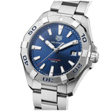 Buy Shop Tag Heuer Aquaracer Blue Dial Silver Steel Strap Watch for Men - WBD1112.BA0928 USA Online