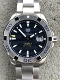 Buy Shop Tag Heuer Aquaracer Calibre 5 Automatic Blue Dial Silver Steel Strap Watch for Men - WAY2012.BA0927 USA Online