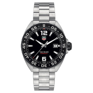 Buy Shop Tag Heuer Formula 1 Quartz Black Dial Silver Steel Strap Watch for Men - WAZ1110.BA0875 USA Online