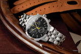 Buy Shop Tissot PRC 200 Chronograph Black Dial Silver Steel Strap Watch For Men - T055.417.11.057.00 USA Online