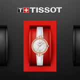 Buy Shop Tissot T Lady Flamingo Mother of Pearl White Dial White Leather Strap Watch For Women - T094.210.26.111.01 USA Online