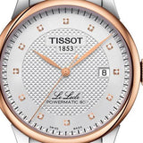 Buy Shop Tissot Le Locle Powermatic 80 Diamonds Silver Dial Two Tone Steel Strap Watch For Men - T006.407.22.036.01 USA Online