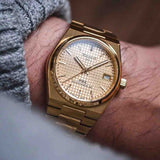 Buy Shop Tissot PRX Powermatic 80 Gold Dial Gold Steel Strap Watch for Men - T137.407.33.021.00 USA Online