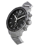 Buy Shop Tissot Quickster Chronograph Black Dial Silver Steel Strap Watch For Men - T095.417.11.067.00 USA Online