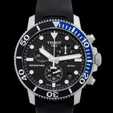 Tissot Seastar 1000 Chronograph Black Dial Black Rubber Strap Watch For Men - T120.417.17.051.02