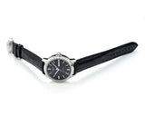 Buy Shop Tissot Automatics III Day Date Black Dial Black Leather Strap Watch For Men - T065.430.16.051.00 USA Online