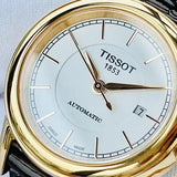Buy Shop Tissot Carson Automatic White Dial Brown Leather Strap Watch For Women - T085.207.36.011.00 USA Online