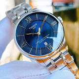 Buy Shop Tissot Chemin Des Tourelles Powermatic 80 Blue Dial Silver Steel Strap Watch for Men - T099.407.11.048.00 USA Online