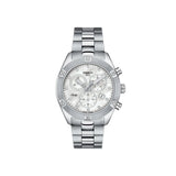 Buy Shop Tissot PR 100 Sport Chic Chronograph Diamonds Mother of Pearl Dial Silver Steel Strap Watch for Women - T101.917.11.116.00 USA Online