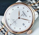 Buy Shop Tissot Le Locle Powermatic 80 Diamonds Silver Dial Two Tone Steel Strap Watch For Men - T006.407.22.036.01 USA Online