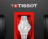 Buy Shop Tissot Chemin Des Tourelles Powermatic 80 Rubies Mother of Pearl Dial Silver Steel Strap Watch For Women - T099.207.11.113.00 USA Online