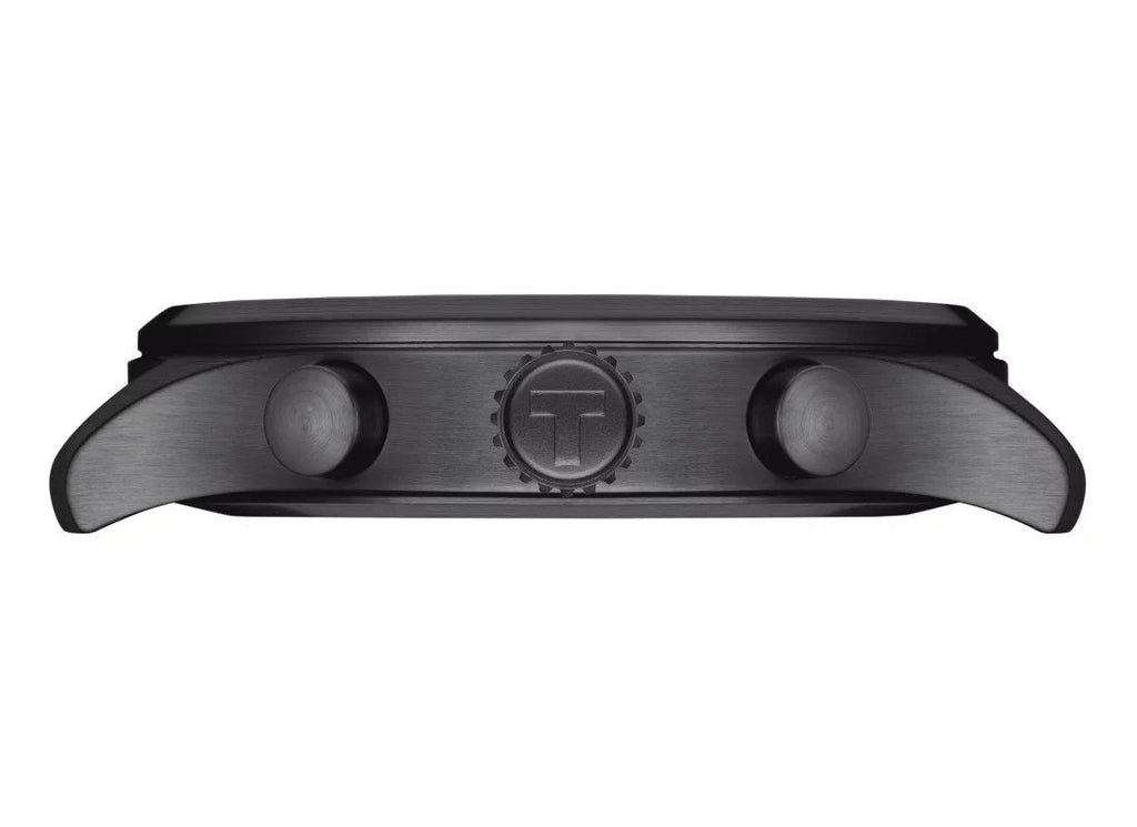 Buy Shop Tissot Chrono XL Vintage Black Dial Black Leather Strap Watch For Men - T116.617.36.052.00 USA Online