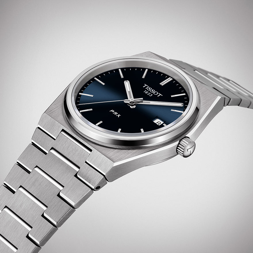Buy Shop Tissot T Classic PRX Blue Dial Silver Steel Strap Watch For Men - T137.410.11.041.00 USA Online
