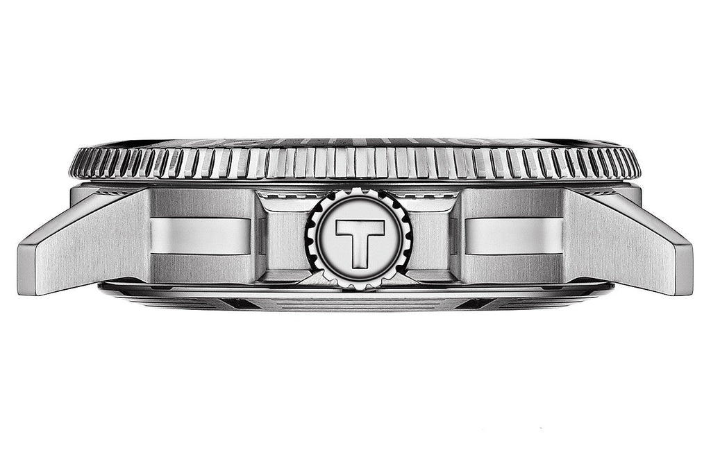 Buy Shop Tissot Seastar 1000 Powermatic 80 Black Dial Silver Steel Strap Watch For Men - T120.407.11.051.00 USA Online