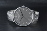 Buy Shop Tissot Everytime Large Black Dial Silver Mesh Bracelet Watch For Men - T109.610.11.077.00 USA Online