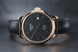 Buy Shop Tissot T Classic Le Locle Automatic Black Dial Black Leather Strap Watch For Men - T41.5.423.53 USA Online