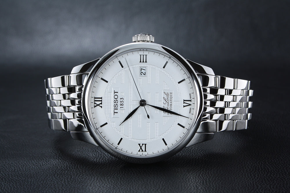 Buy Shop Tissot Le Locle Double Happiness Automatic Silver Dial Silver Steel Strap Watch For Men - T41.1.833.50 USA Online