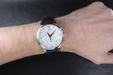 Buy Shop Tissot T Classic Tradition Chronograph White Dial Brown Leather Strap Watch For Men - T063.617.16.037.00 USA Online