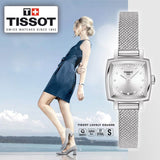 Buy Shop Tissot Lovely Square Silver Dial Silver Mesh Bracelet Watch For Women - T058.109.11.036.00 USA Online