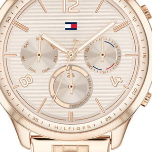 Buy Shop Tommy Hilfiger Harper Chronograph Quartz Rose Gold Dial Rose Gold Steel Strap Watch For Women - 1782224 USA Online