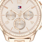 Tommy Hilfiger Harper Chronograph Quartz Rose Gold Dial Rose Gold Steel Strap Watch For Women - 1782224