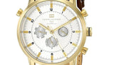 Buy Shop Tommy Hilfiger Harrison White Dial Brown Leather Strap Watch for Men - 1790874 USA Online
