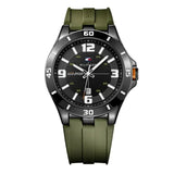 Buy Shop Tommy Hilfiger Drew Black Dial Green Rubber Strap Watch for Men - 1791065 USA Online