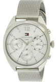 Buy Shop Tommy Hilfiger Mia Silver Dial Silver Mesh Bracelet Watch for Men - 1781628 USA Online