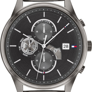Buy Shop Tommy Hilfiger Weston Chronograph Grey Dial Grey Mesh Bracelet Watch For Men - 1710506 USA Online