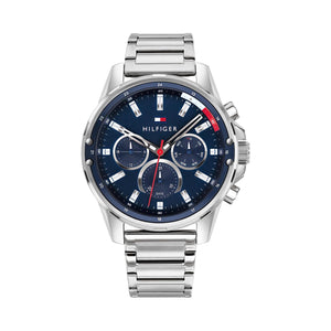 Buy Shop Tommy Hilfiger Mason Quartz Blue Dial Silver Steel Strap Watch for Men - 1791788 USA Online