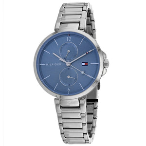 Buy Shop Tommy Hilfiger Angela Blue Dial Silver Steel Strap Watch for Women - 1782126 USA Online