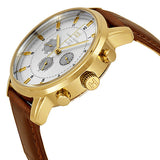 Buy Shop Tommy Hilfiger Harrison White Dial Brown Leather Strap Watch for Men - 1790874 USA Online