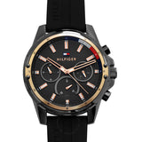 Buy Shop Tommy Hilfiger Mason Black Dial Black Rubber Strap Watch for Men - 1791792 USA Online