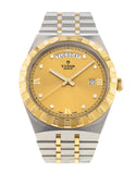 Tudor Royal Automatic Diamonds Gold Dial Two Tone Steel Strap Watch for Men - M28603-0006