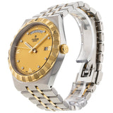 Tudor Royal Automatic Diamonds Gold Dial Two Tone Steel Strap Watch for Men - M28603-0006