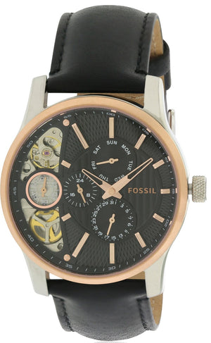 Buy Shop Fossil Twist Multi-Function Chronograph Black Dial Black Leather Strap Watch for Men - ME1099 USA Online