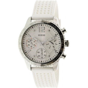 Buy Shop Guess Marina Quartz White Dial White Rubber Strap Watch For Women - W1025L1 USA Online