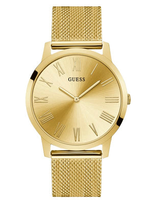 Buy Shop Guess Richmond Gold Dial Gold Mesh Bracelet Watch for Men - W1263G2 USA Online