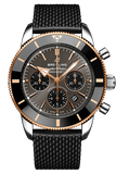 Buy Shop Breitling Superocean Heritage B01 Chronograph 44 Black Dial Black Mesh Bracelet Watch for Men - UB01621A1M1S1 USA Online