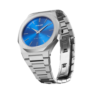 Buy Shop D1 Milano Ultra Thin Blue Dial Silver Steel Strap Watch for Men - D1-UTBJ09 USA Online