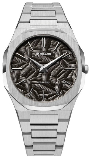 Buy Shop D1 Milano Ultra Thin Ashfield Black Dial Silver Steel Strap Watch for Men - D1-UTBJ32 USA Online