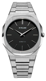 Buy Shop D1 Milano Ultra Thin Matte Black Dial Silver Steel Strap Watch for Men - D1-UTBJ40 USA Online
