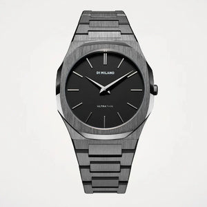 Buy Shop D1 Milano Ultra Thin Re-Gun Black Dial Gray Steel Strap Watch for Men - D1-UTBJ41 USA Online