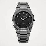 Buy Shop D1 Milano Ultra Thin Re-Gun Black Dial Gray Steel Strap Watch for Men - D1-UTBJ41 USA Online
