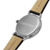 Buy Shop Calvin Klein Minimal Silver Dial Black Leather Strap Watch for Men - K3M211CY USA Online