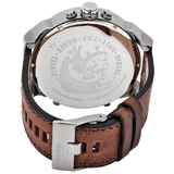 Buy Shop Diesel Mr Daddy Chronograph Grey Dial Brown Leather Strap Watch For Men - DZ7413 USA Online