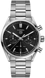 Buy Shop Tag Heuer Carrera Chronograph Black Dial Silver Steel Strap Watch for Men - CBN2010.BA0642 USA Online