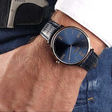 Buy Shop Hugo Boss Jackson Blue Dial Black Leather Strap Watch for Men - 1513371 USA Online