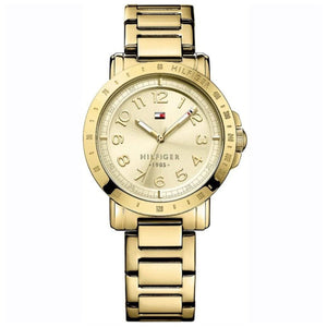 Buy Shop Tommy Hilfiger Bella Gold Dial Gold Steel Strap Watch for Women - 1781395 USA Online